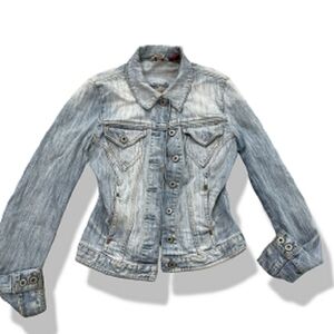 Guess Women's Washed Fitted Denim Jacket
